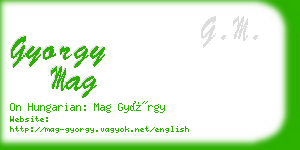 gyorgy mag business card